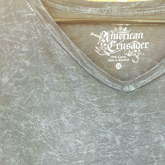 American Crusader Men's Blue t shirt - Picture 4 of 4